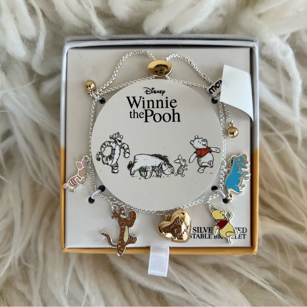 Disney Winnie the Pooh silver plated charm bracelet brand new in box